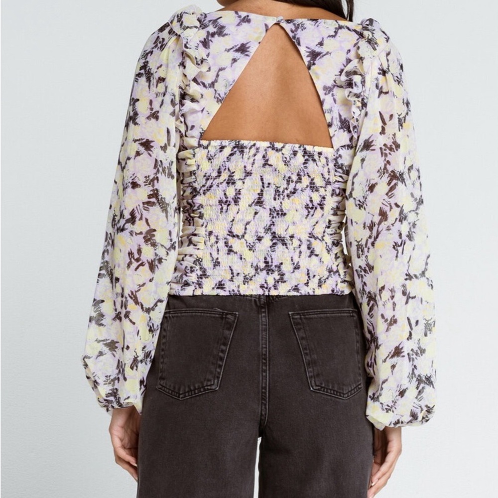 🛍️SALE🛍️ Free People Flower Power Printed Boho Top - Picture 4 of 7